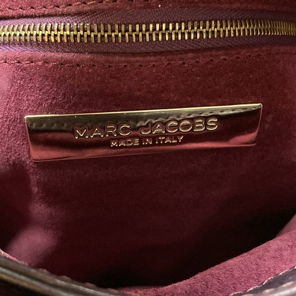 Marc Jacobs Leather Handbag Purse Kate Aubergine - Picture 8 of 12